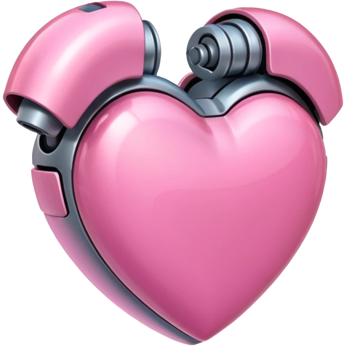 pink robotic heart emoji emoji
