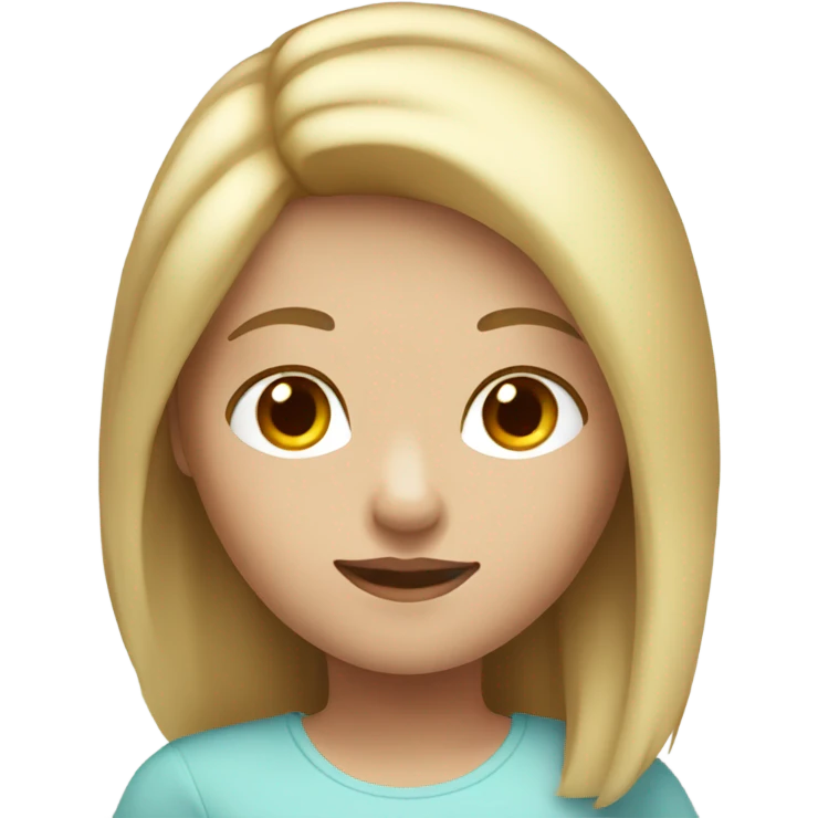 Girl with white skin and highlighting brown to blonde hair emoji