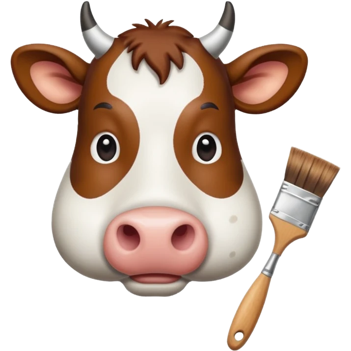  a cow with paintbrush emoji