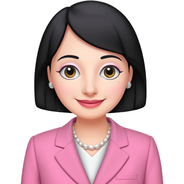 pingu mother wearing the pink chanel suit the Jackie kenddy wore emoji