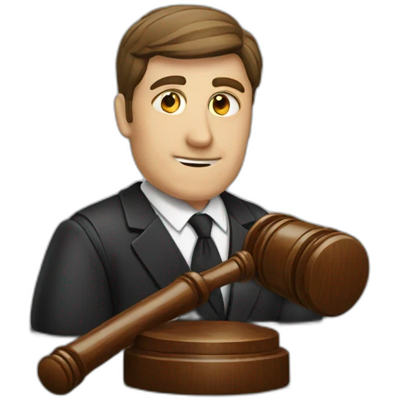 lawyer with the gavel emoji