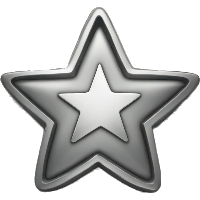 A Star made by Silver with symbol fire carved emoji