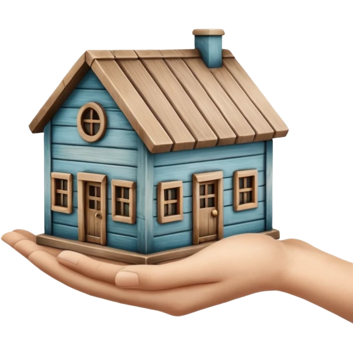 Hands holding a house emoji