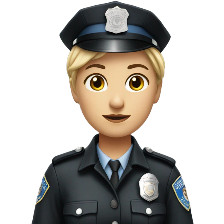  white police girl standing emoji