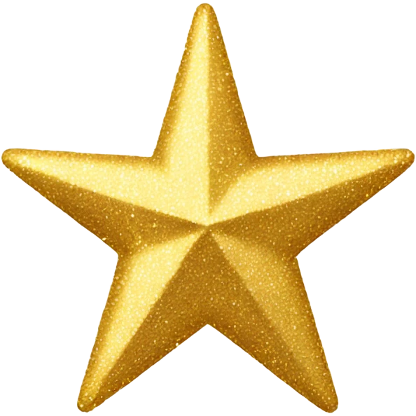 Glittery gold star  emoji