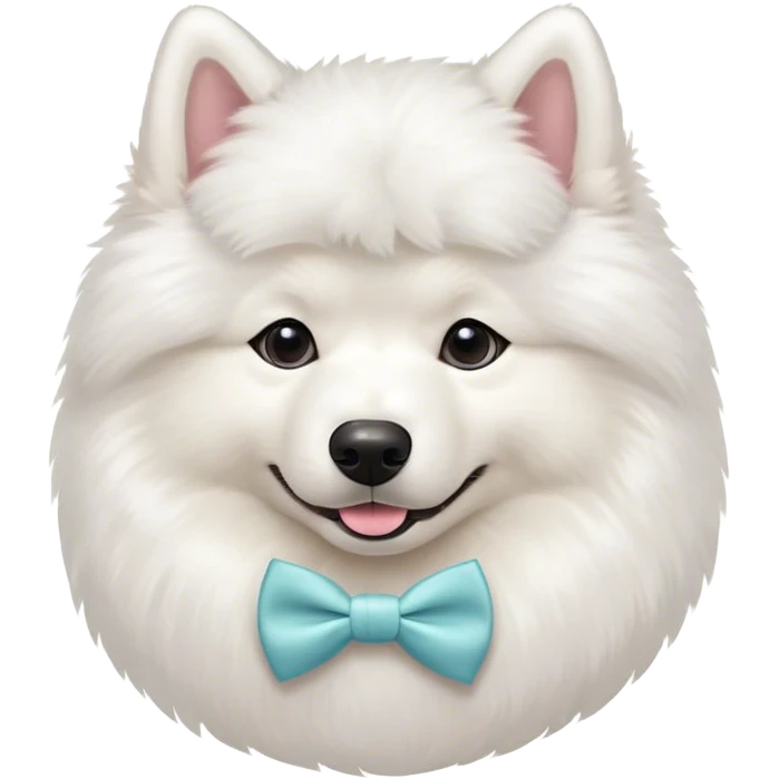 
Samoyed with a pastel bowtie on his neck emoji