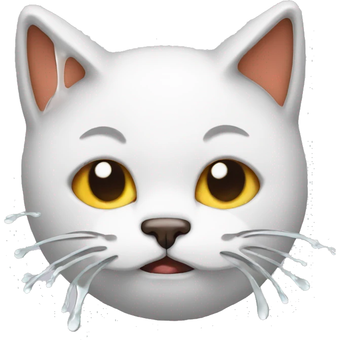 Melting cat emoji