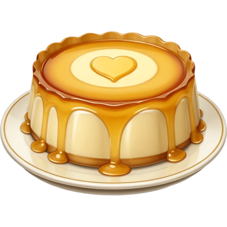 scalloped flan on a dish emoji
