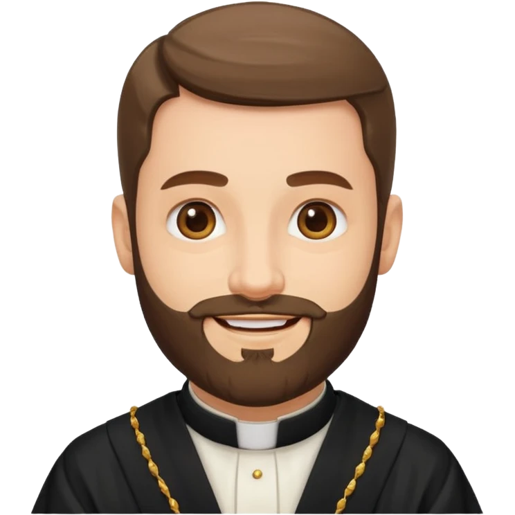нарисуй доброго священника с бородой  emoji