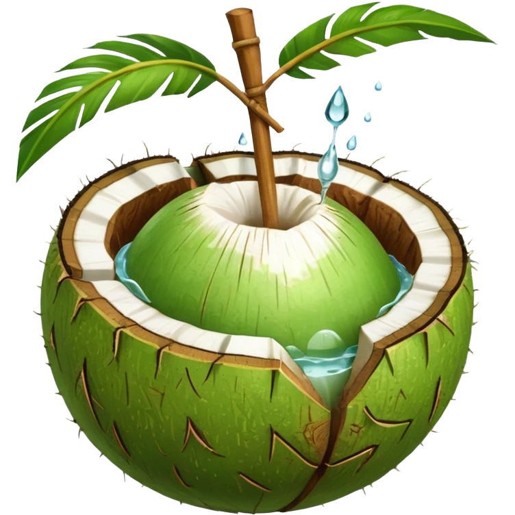 "Whole Green Tender Coconut" emoji
