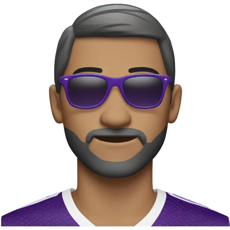 White guy ravens fan with purple camo pants and sunglasses  emoji