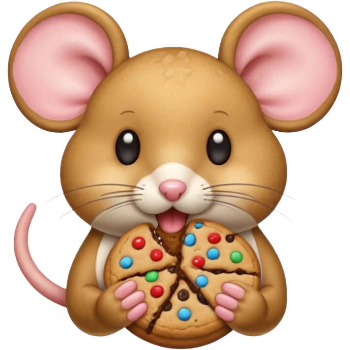 mouse eating cookie emoji