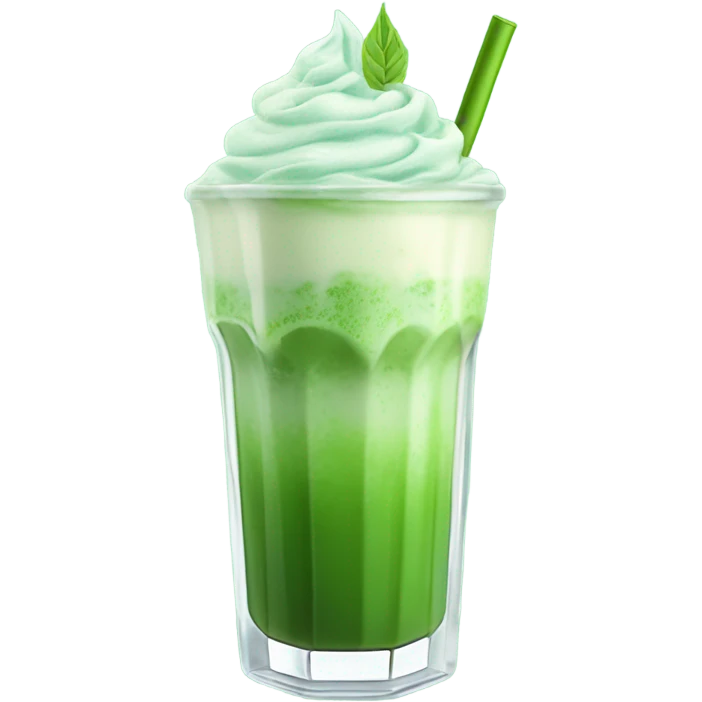 Iced matcha latte  emoji