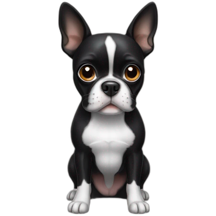 Black boston terrier emoji