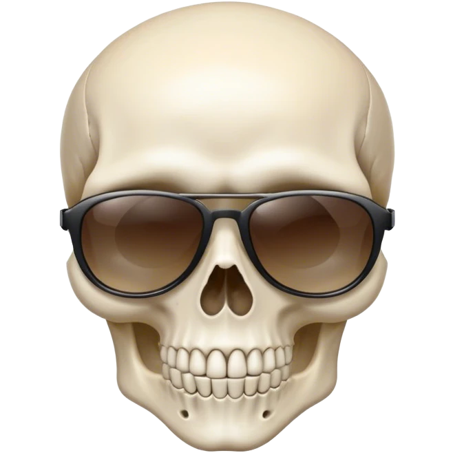 Skeleton with sunglasses emoji