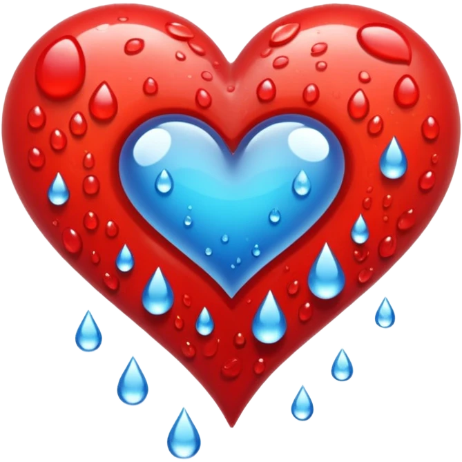 rainy spring heart emoji