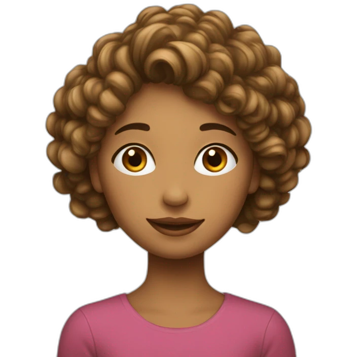 Fille voilé avec un garçon au cheveux bouclés décoloré  emoji