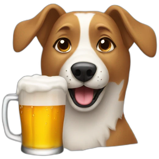 DOG DRINKING BEER emoji