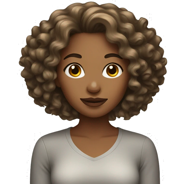 woman with heatless curls emoji