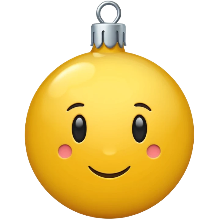 christmas ball yellow emoji