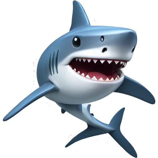 relaxed shark emoji