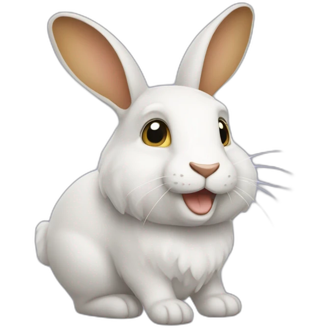 Un écureuil sur un lapin emoji