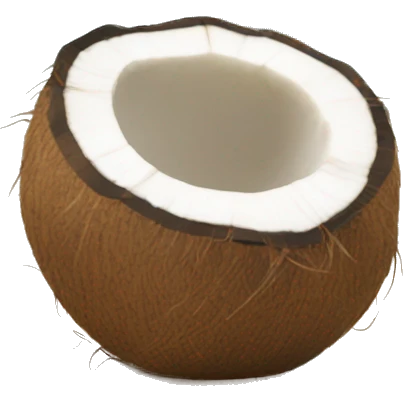 Coconut at the beach  emoji