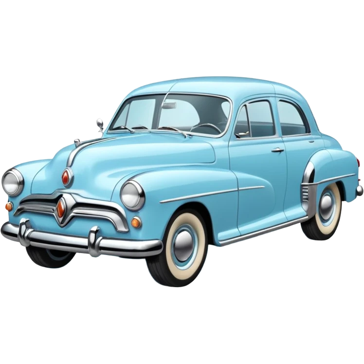 light blue retro car emoji