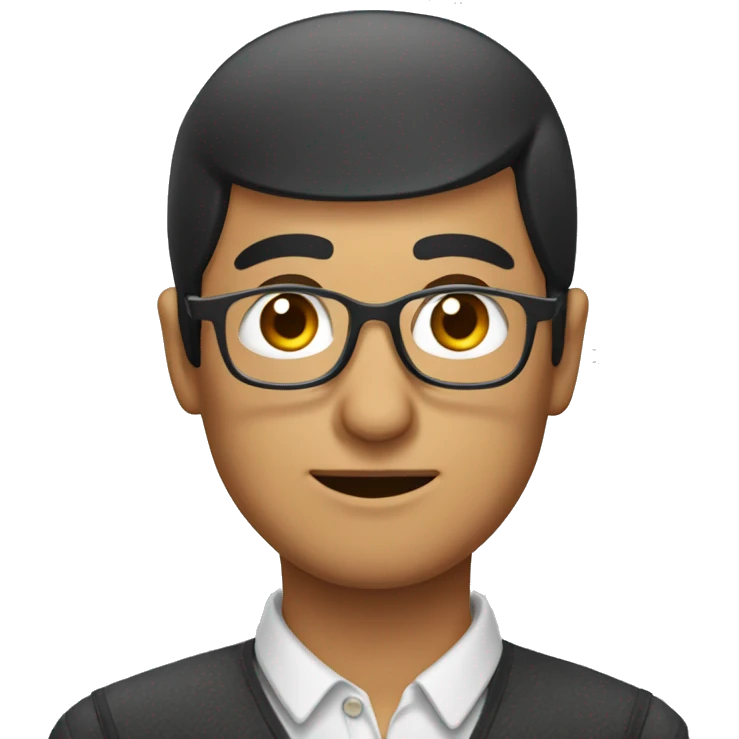 Uzbek man with glasses emoji