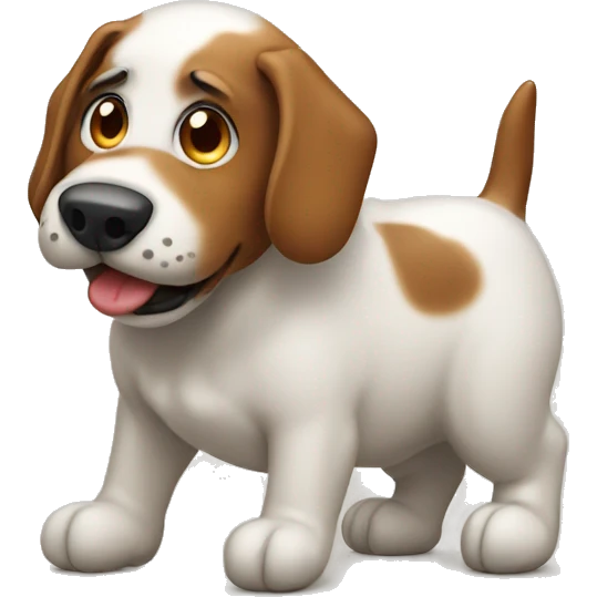 Dog pooping emoji