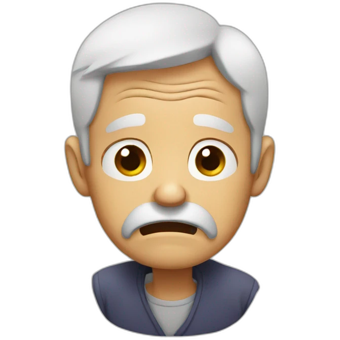 Old man crying emoji