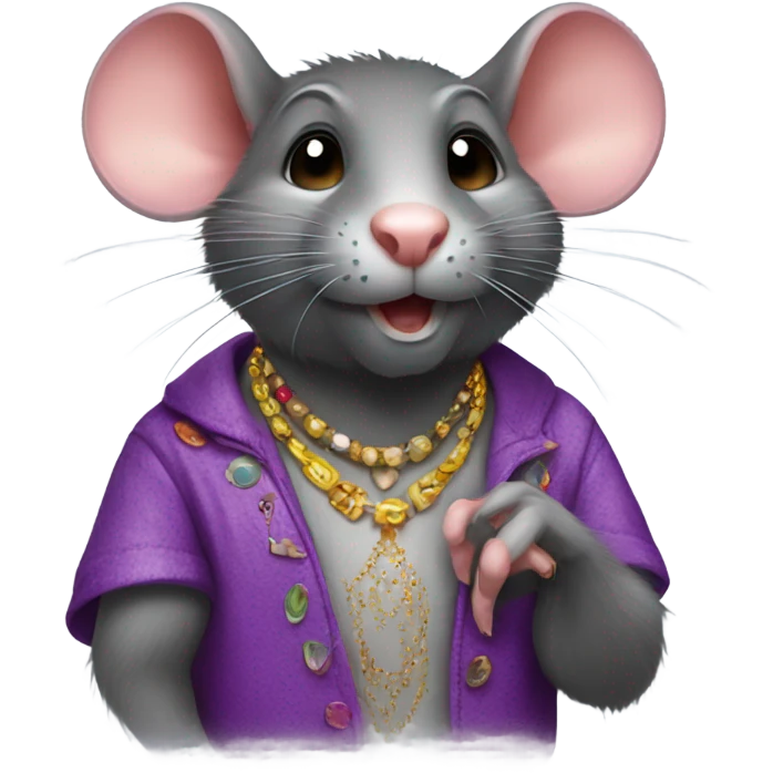 Rat with sassy nails emoji