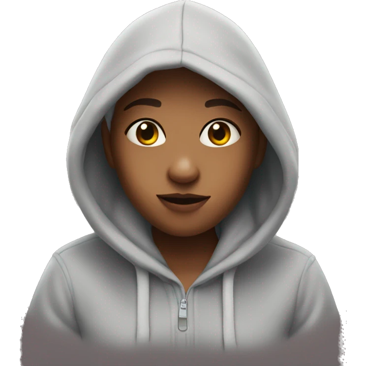 Ellie wearing a hoodie emoji