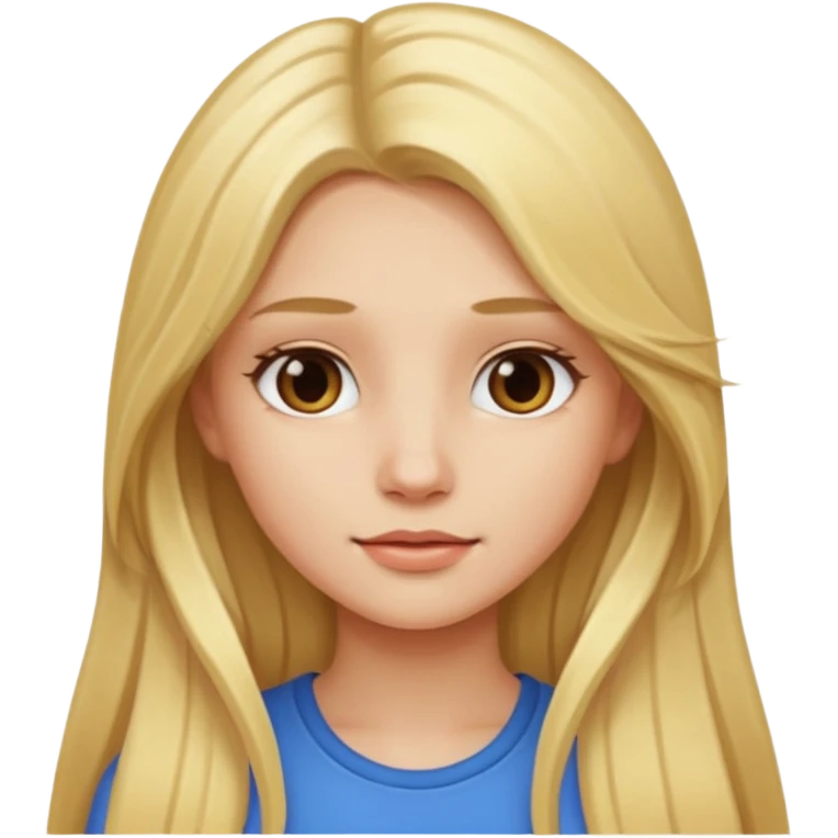Девочка с длинными волосами блондинка emoji
