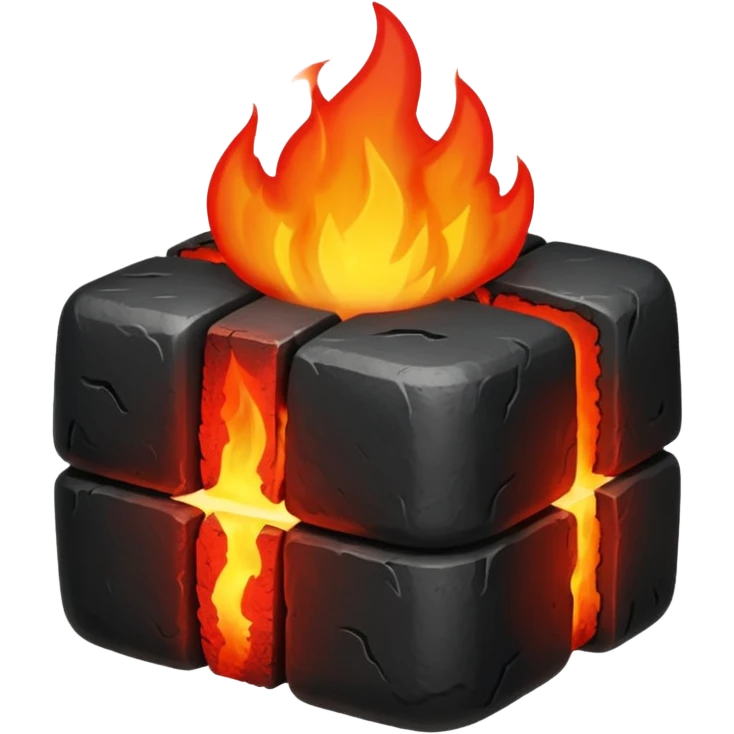 burning coal briquette emoji