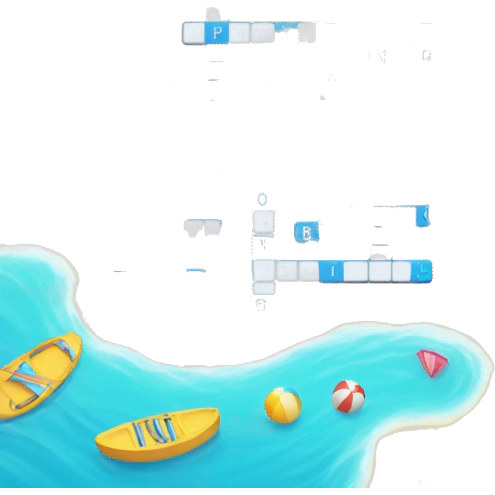 crossword beach puzzle emoji