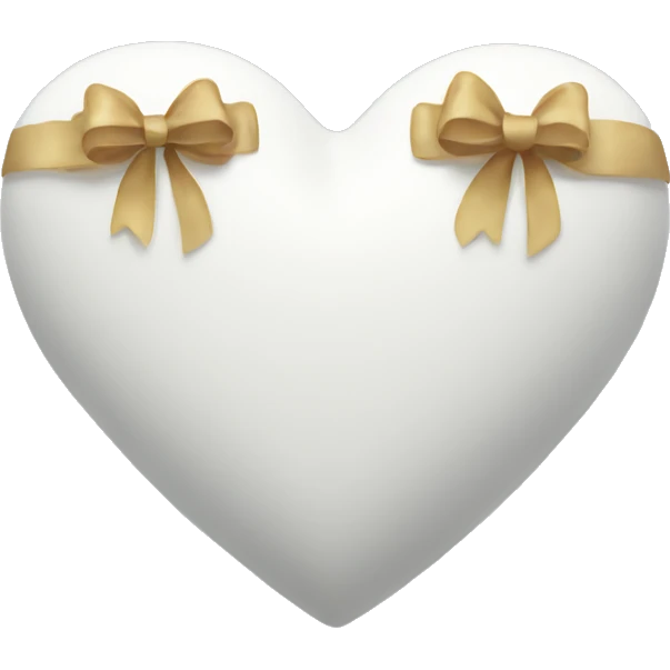 white heart with bow emoji