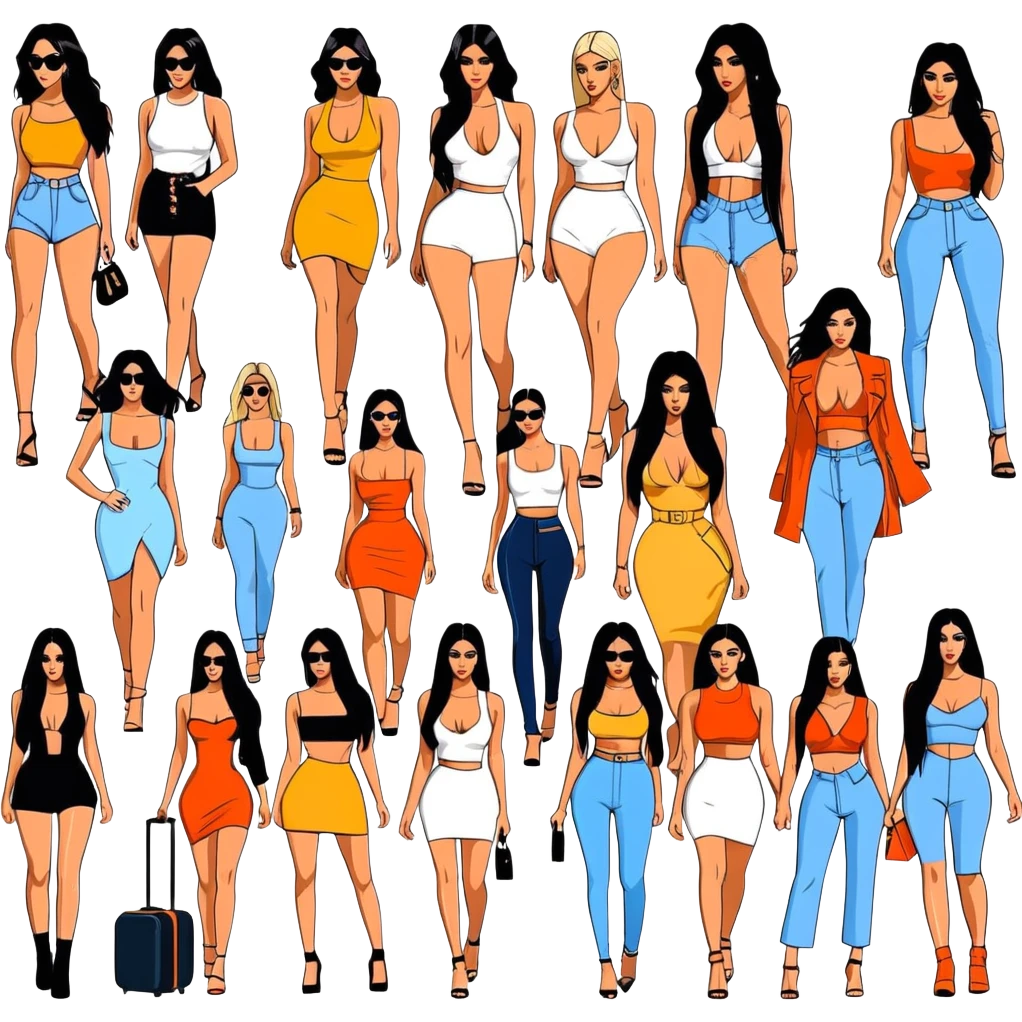 Josh King Madrid JetSet, Tefi Valenzuela, Ana Cheri, Valeria Orsini, Timiree, Kim Kardashian , Kylie Jenner, Narmin Assira, Jamie Maelani, Ashley Flores, Dan Fleyshman, DanielG, Shelby Sapp emoji