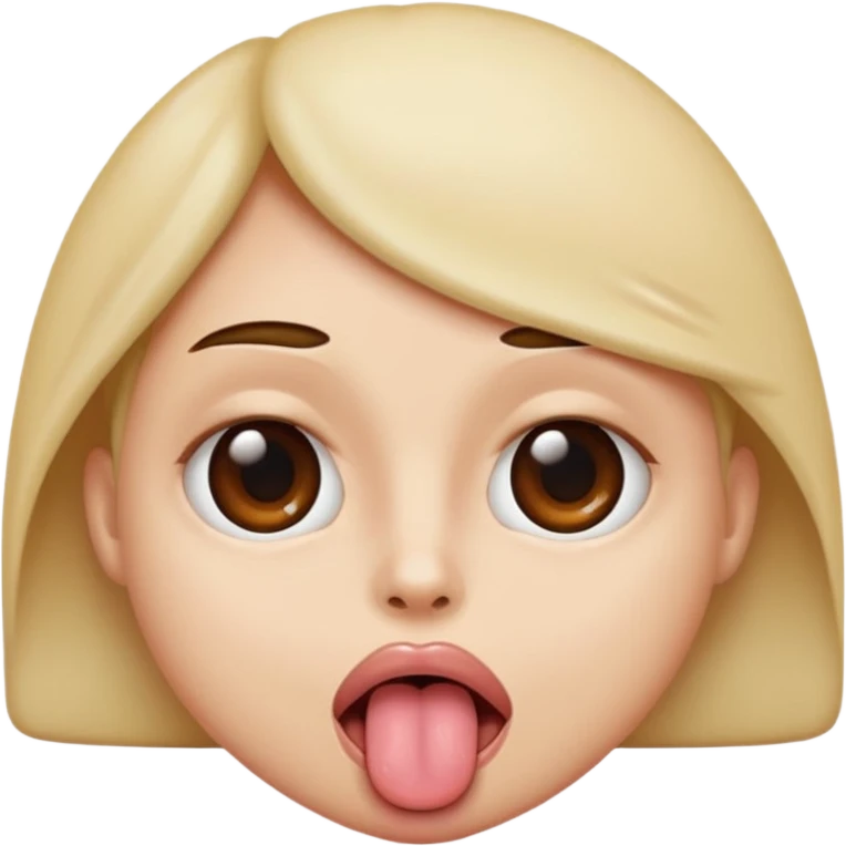 Eye rolled up tounge out emoji