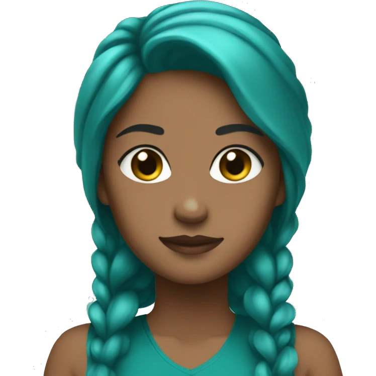 girl wearing teal queens dreen  emoji