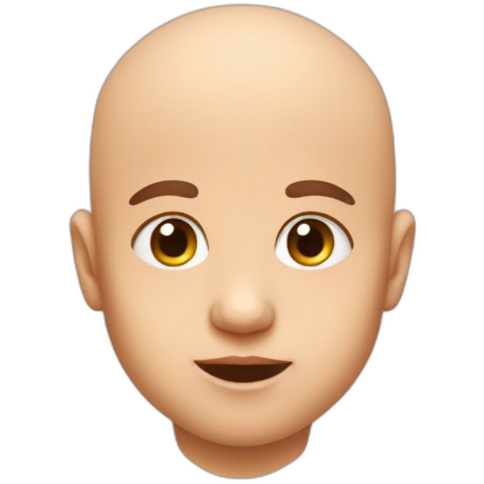 baby face bald man emoji