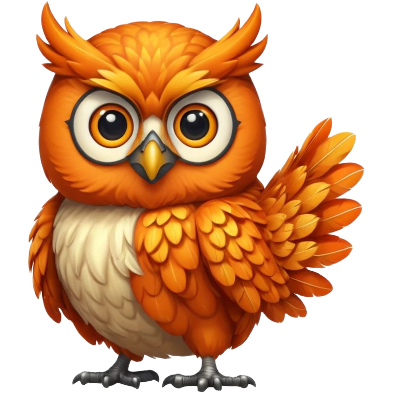 make an orange owl with the thumbs up emoji