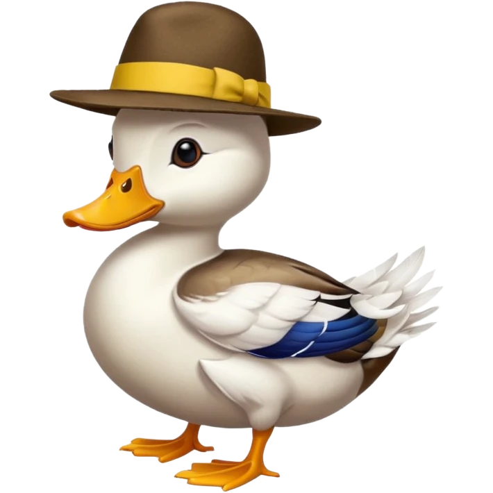 duck wearing a hat emoji