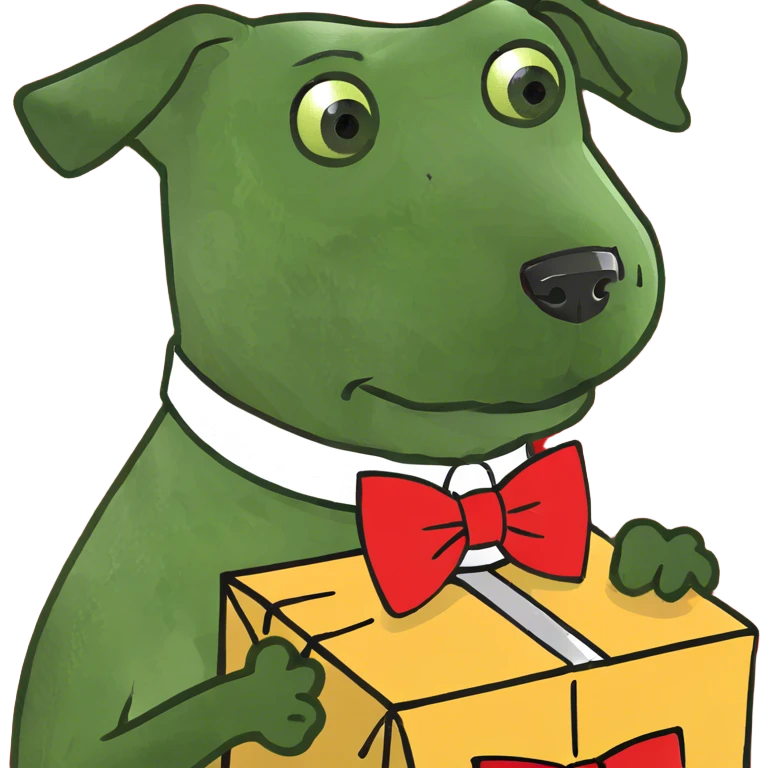 dog in box emoji