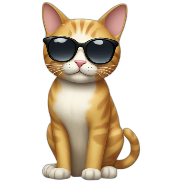 Cat with sunglasses emoji