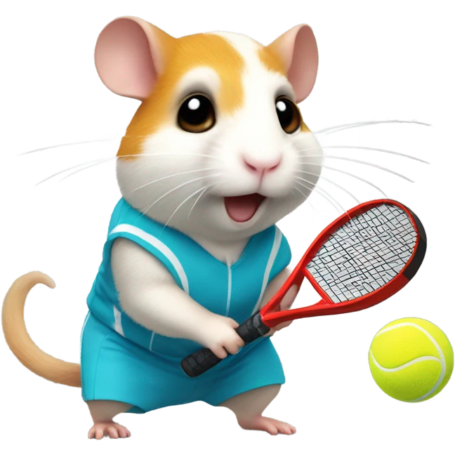 Hamster in tennis emoji