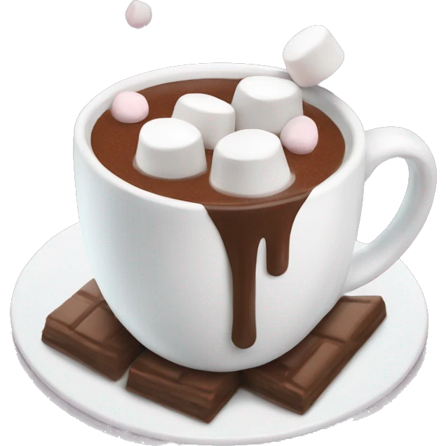 Hot chocolate with marshmallows  emoji
