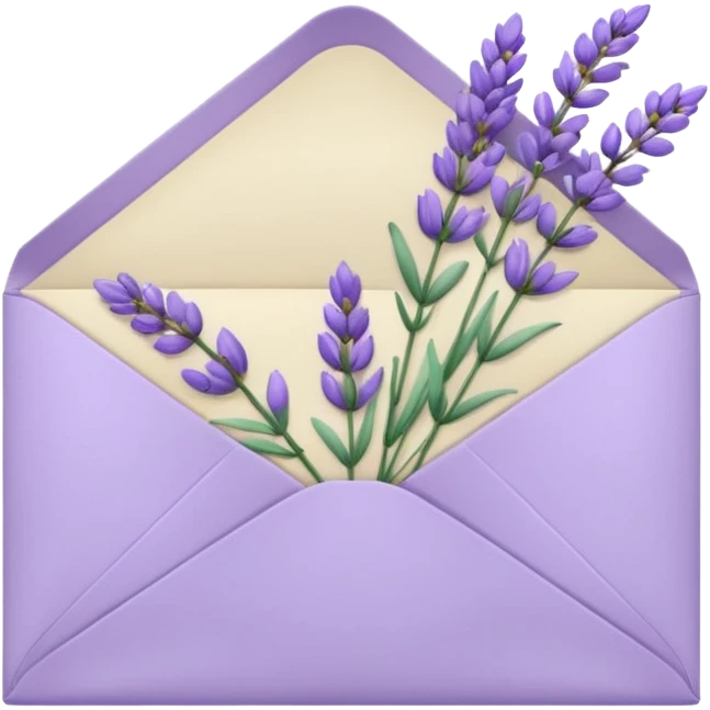 Lavender envelope with flowers inside  emoji