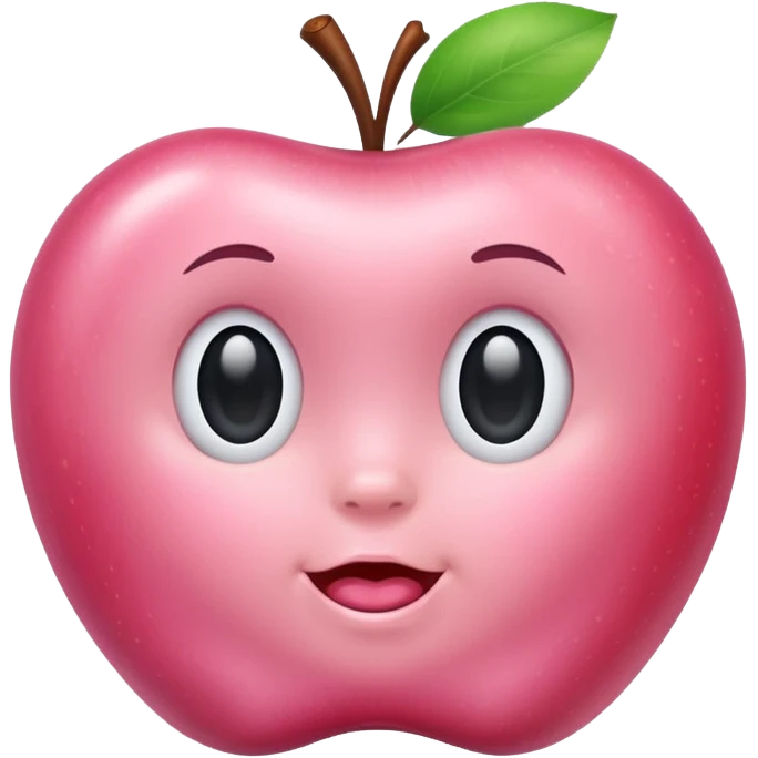 baby pink colored apple emoji