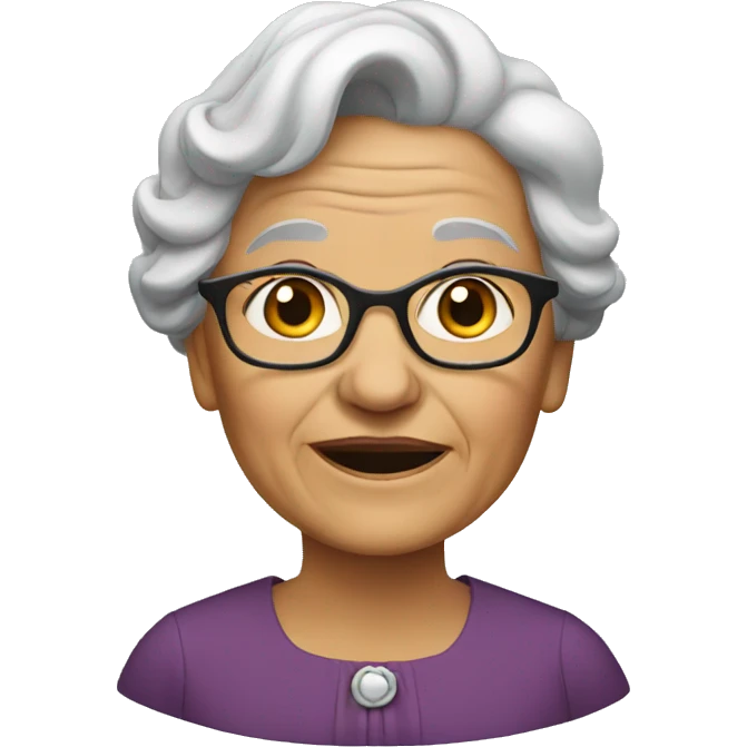 old-woman in dress emoji